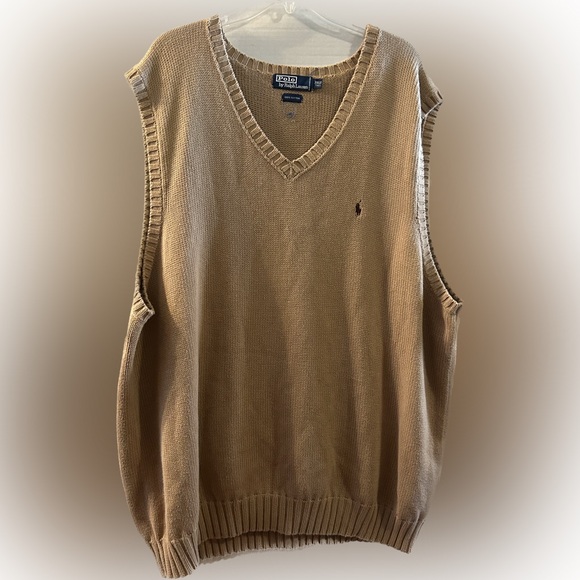 Polo Ralph Lauren Other - POLO RALPH LAUREN khaki vest 100% cotton vee neck size 3XLT
